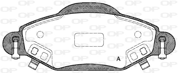 OPEN PARTS stabdžių trinkelių rinkinys, diskinis stabdys BPA0978.02